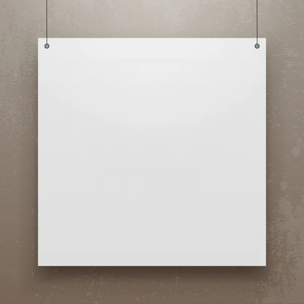 Realistic Paper Sheet square Mockup — Stock Photo, Image