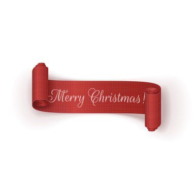 Gerçekçi kaydırma Noel şerit beyaz