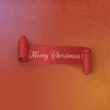 Gerçekçi kaydırma kırmızı yılbaşı Banner