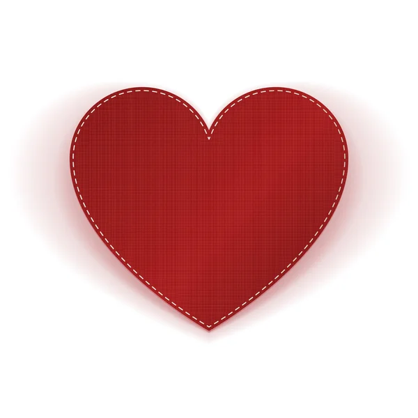 Día de San Valentín realista rojo Corazón papel tarjeta — Foto de Stock