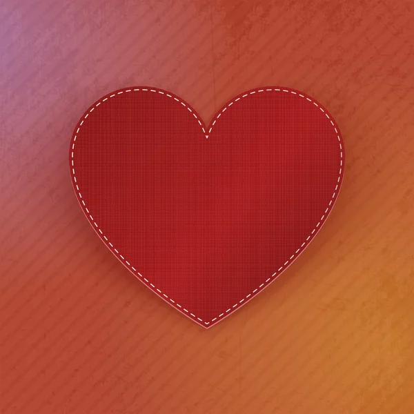 Día de San Valentín realista papel rojo del corazón Banner — Foto de Stock