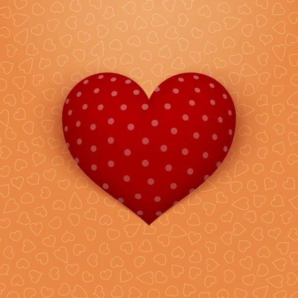 Día de San Valentín realista Corazón rojo con sombras — Foto de Stock