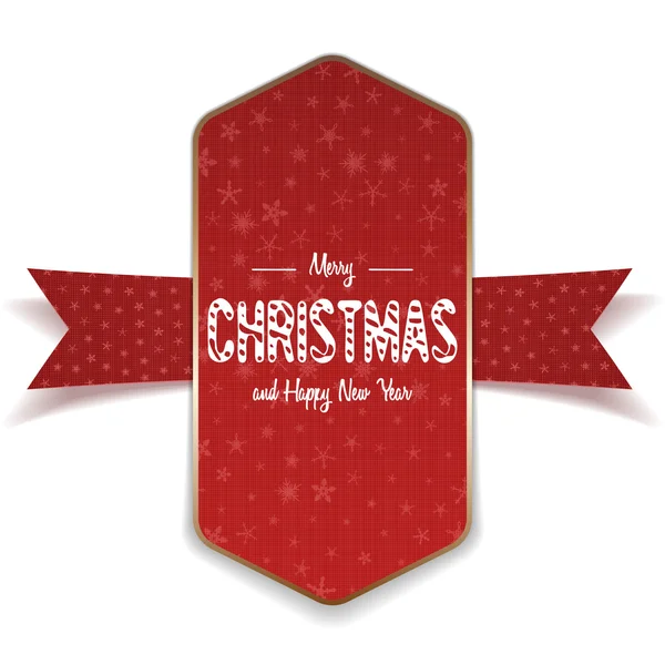 Noël réaliste grande bannière rouge et or — Image vectorielle