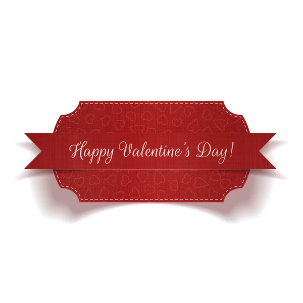 Valentines Day red begroeting labelsjabloon — Stockvector
