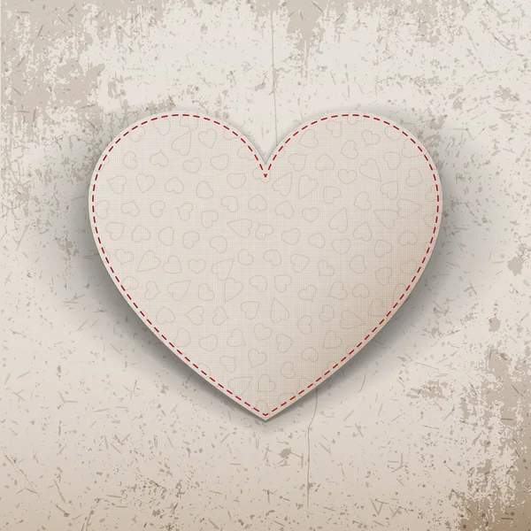 Feliz día de San Valentín papel realista etiqueta del corazón — Foto de Stock