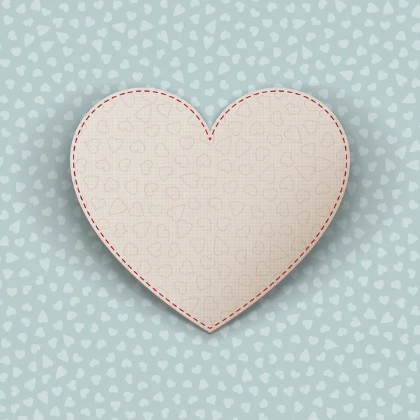 Happy Valentines Day realistic paper Heart Card — Stock Photo, Image