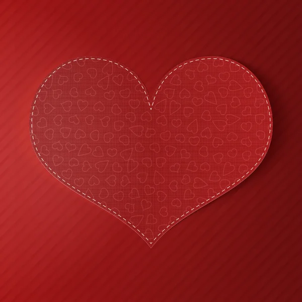 Día de San Valentín realista gran saludo tarjeta roja — Foto de Stock
