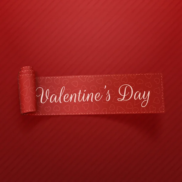 Cinta curvada realista del día de San Valentín — Foto de Stock