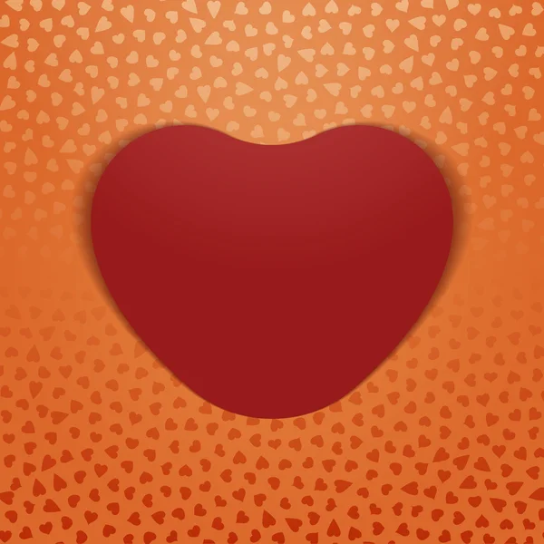 Tarjeta del corazón del día de San Valentín textil realista — Foto de Stock