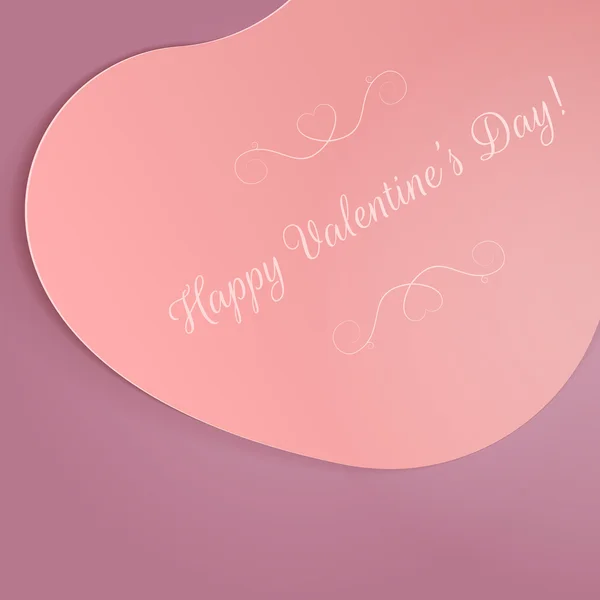 Carte grande Saint-Valentin sur fond violet — Image vectorielle