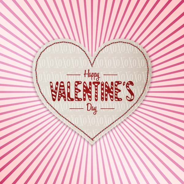 Happy Valentines Day Witboek Banner — Stockvector