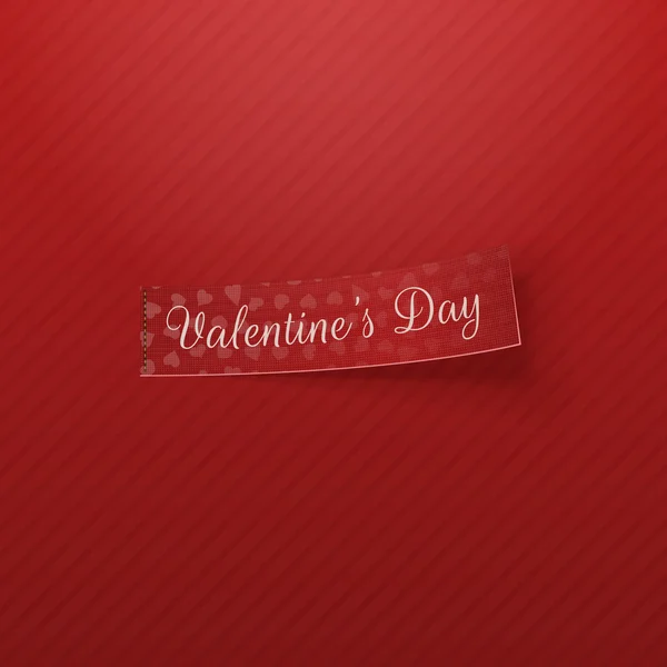 Реалистичный красный тэг с текстом ко Дню Святого Валентина — стоковый вектор