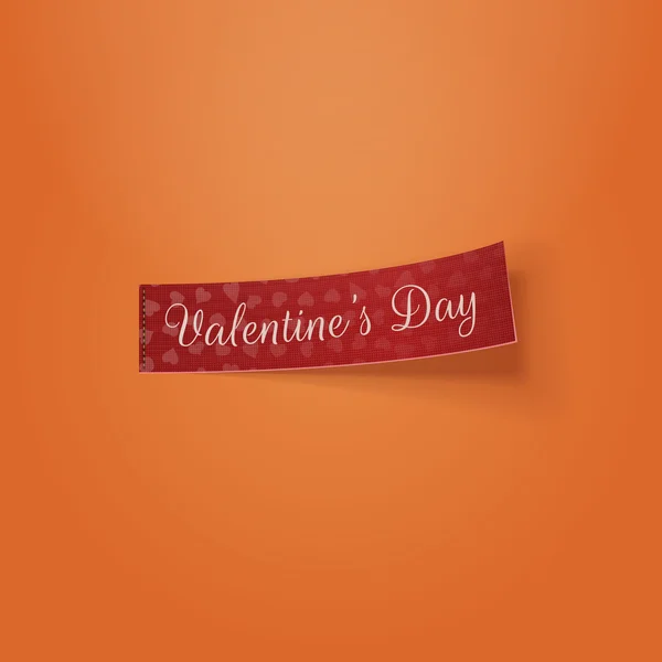 Plantilla de etiqueta realista del día de San Valentín — Vector de stock