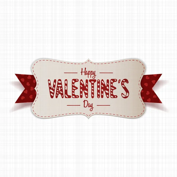 Realistische Happy Valentines Day groeten papier kaart — Stockvector