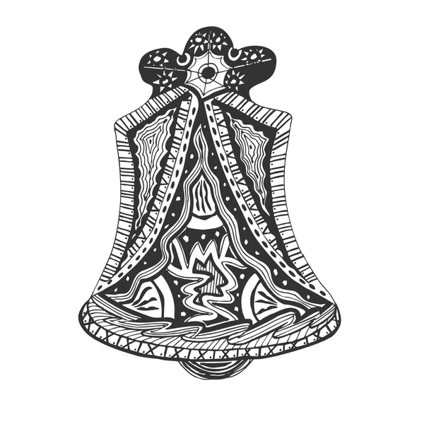 Черно-белый векторный церковный колокол — стоковый вектор