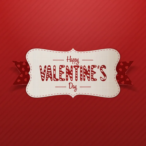 Happy Valentines Day groeten papier kaartsjabloon — Stockvector