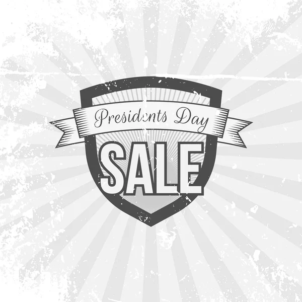 Presidents Day Sale vector Shield and Ribbon — Stock Vector