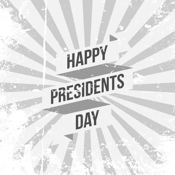 Happy Presidents Day texte vectoriel avec ruban — Image vectorielle