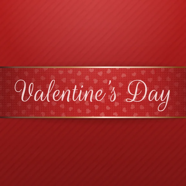 Banner realista con texto del día de San Valentín — Vector de stock
