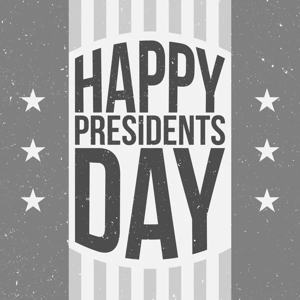 Happy Presidents Day Affiche avec texte — Image vectorielle