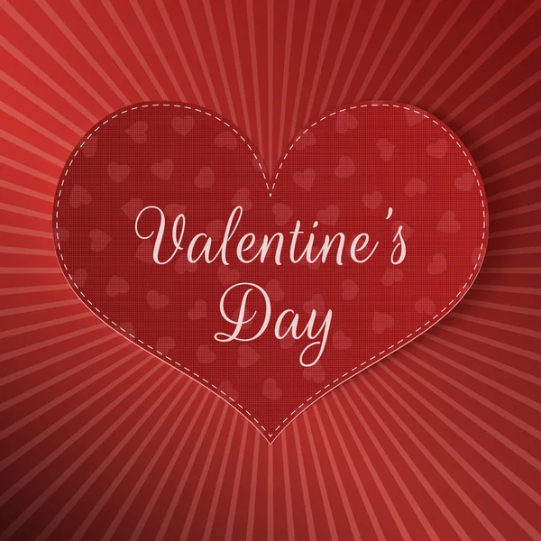 Grote realistische vector Valentines Day hart Banner — Stockvector
