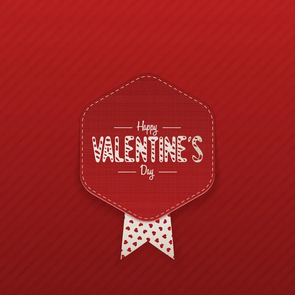 Día de San Valentín realista vector emblema con el texto — Archivo Imágenes Vectoriales