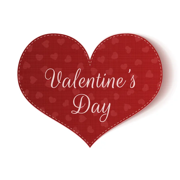 Grote Valentines Day vector hart kaart met tekst — Stockvector