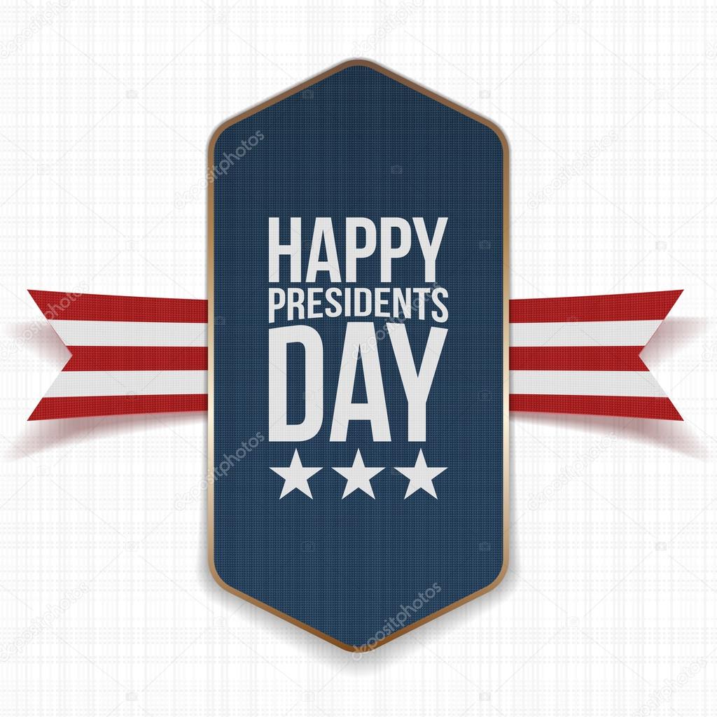 Happy Presidents Day big Poster with Ribbon