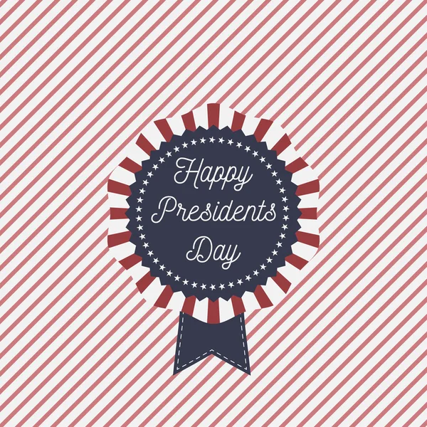 Emblème patriotique vectoriel de la Journée des présidents avec texte — Image vectorielle