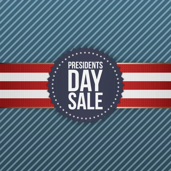 Presidents Day Sale realistic blue USA Emblem — Stock Vector