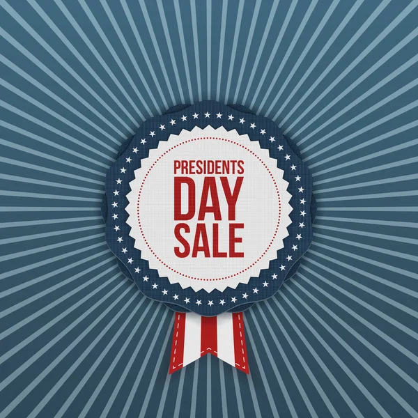 Presidents Day Sale USA vector Label with Ribbon — Stock Vector