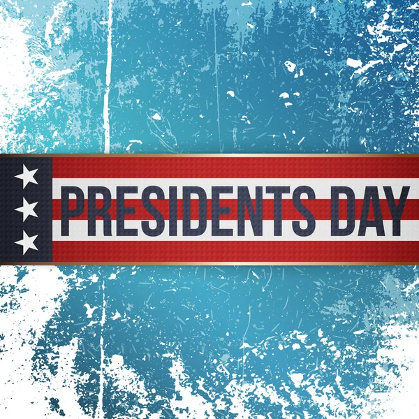 Bannière réaliste de vacances de jour des présidents avec texte — Image vectorielle
