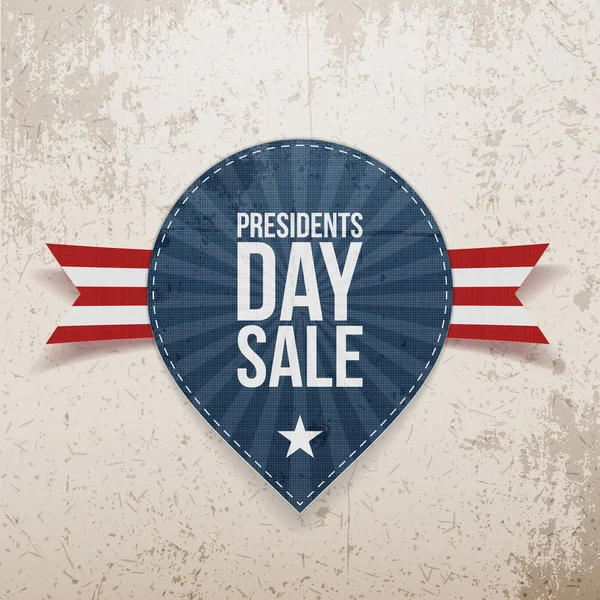 Presidents Day Sale on Blue Label — Stock Vector