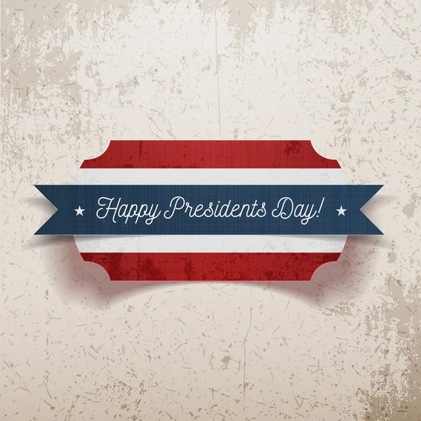 Modèle de bannière avec texte heureux de la journée des présidents — Image vectorielle