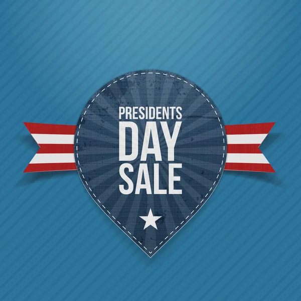 Blue Label with Presidents Day Sale Text — Stock Vector