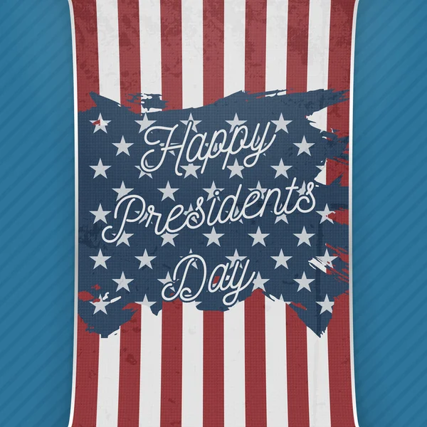 Happy Presidents Day USA national Flag Banner — Stock Vector