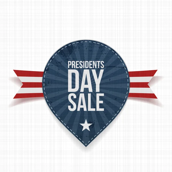 Presidents Day Sale Label and Ribbon — 스톡 벡터