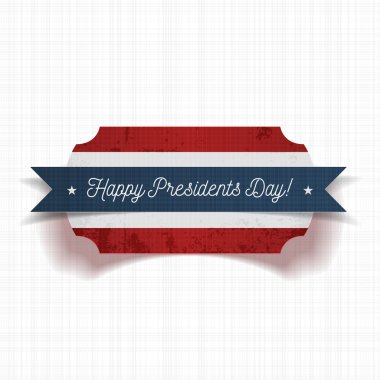 Greeting Label with Happy Presidents Day Text
