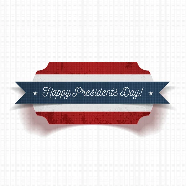 Greeting Label with Happy Presidents Day Text — Stock Vector