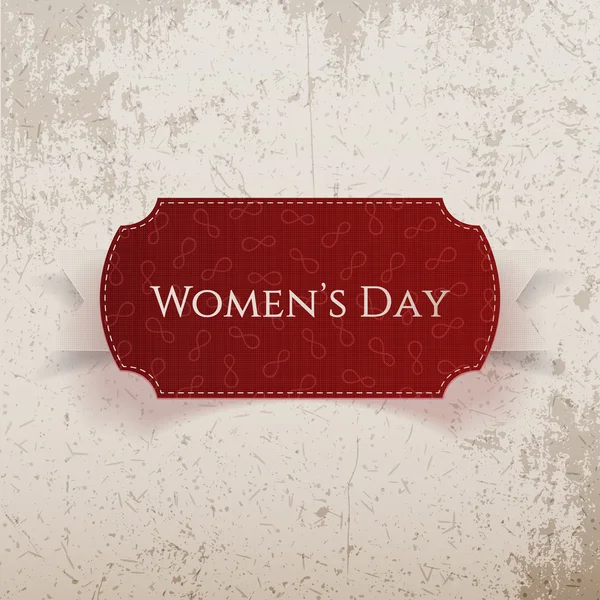Красная карточка Международного женского дня — стоковый вектор