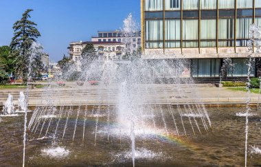 Muse fountain, summer Dnieper, Dnipro city, Ukraine