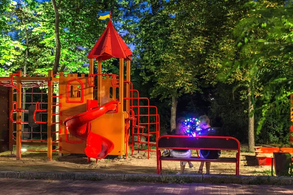 Monastyrsky Island Children Playground Dnipro City Ukraine — Stock Photo, Image