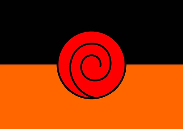 Hintergrund Form Des Uzumaki Schildes Von Naruto — Stockvektor