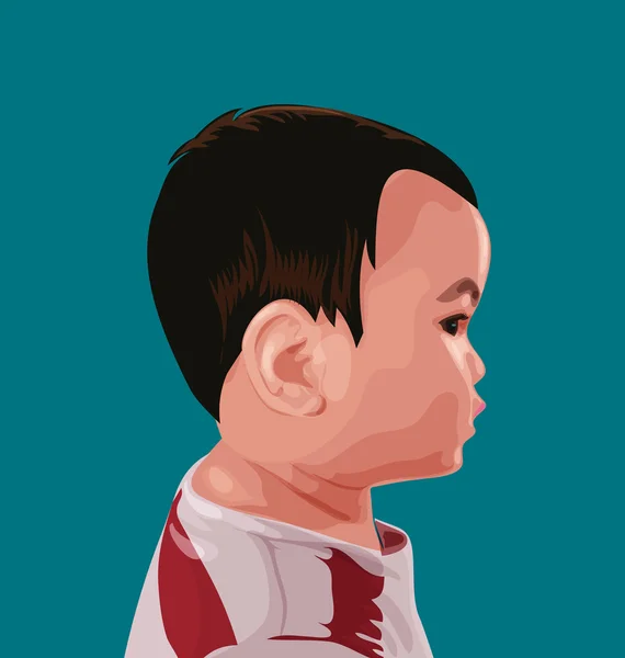 Illustration  boy portrait — Stock Vector