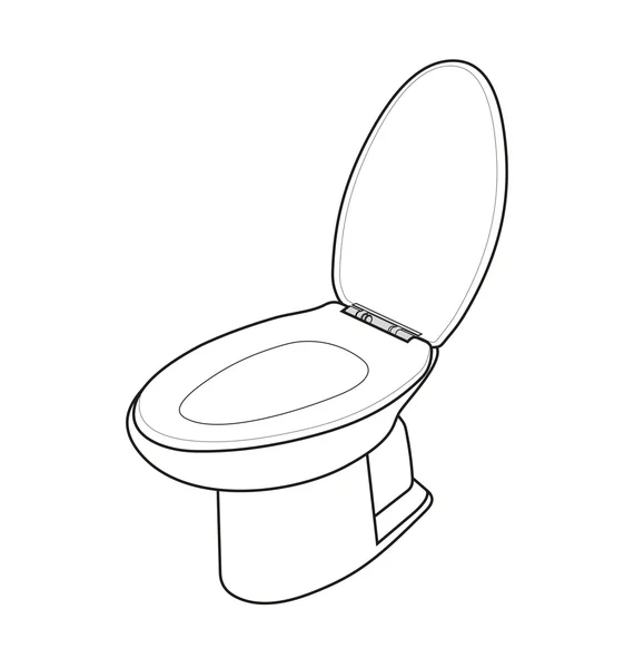 Witte wc-pot — Stockvector