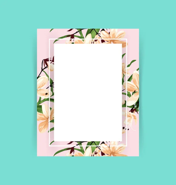 Carte de vœux floral — Image vectorielle