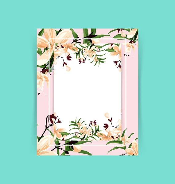 Carte de vœux floral — Image vectorielle