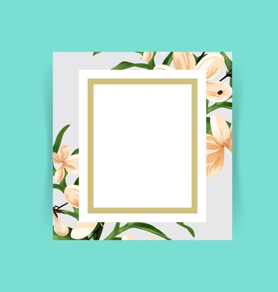 Cartão padrão floral — Vetor de Stock