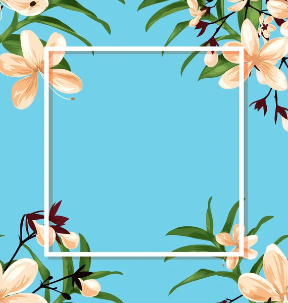 Fond de carte florale — Image vectorielle