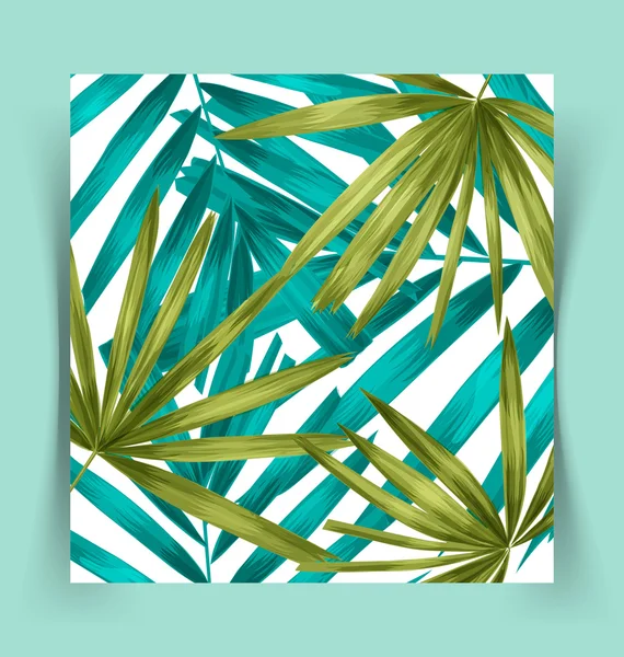 Fondo de la hoja tropical — Vector de stock